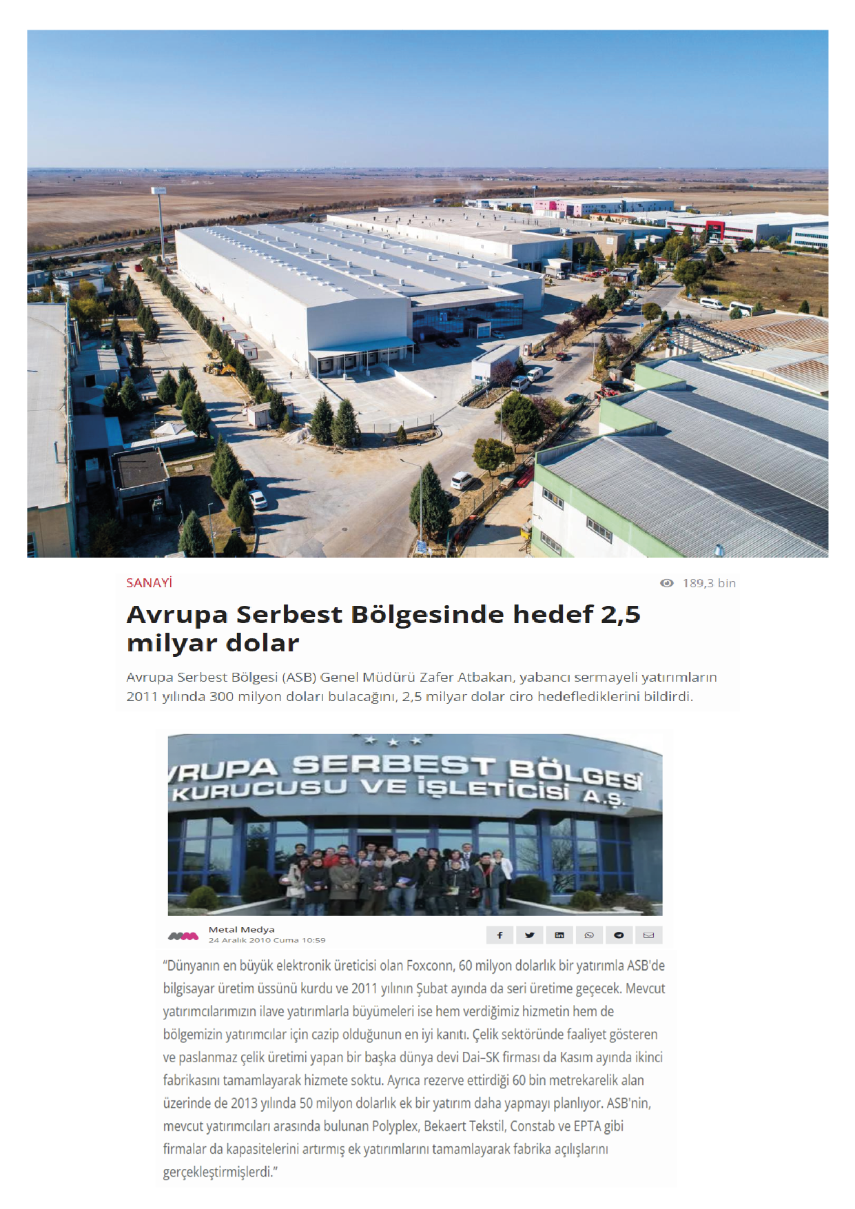 Bekaert Tekstil Uretim Tesisi Ve Ofis Binasi Insaati