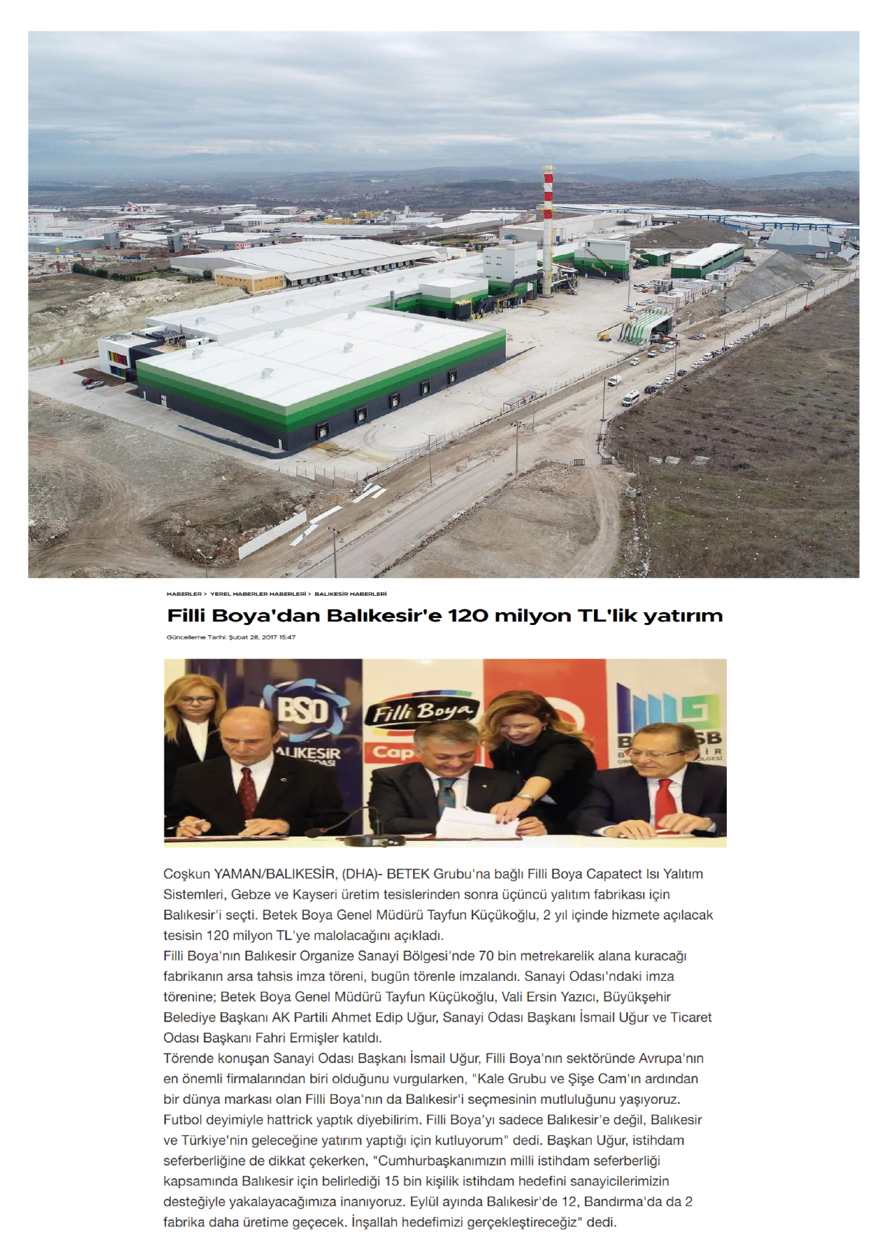 Betek Balikesir Tasyunu Fabrikasi Ve Ofis Binasi Insaati