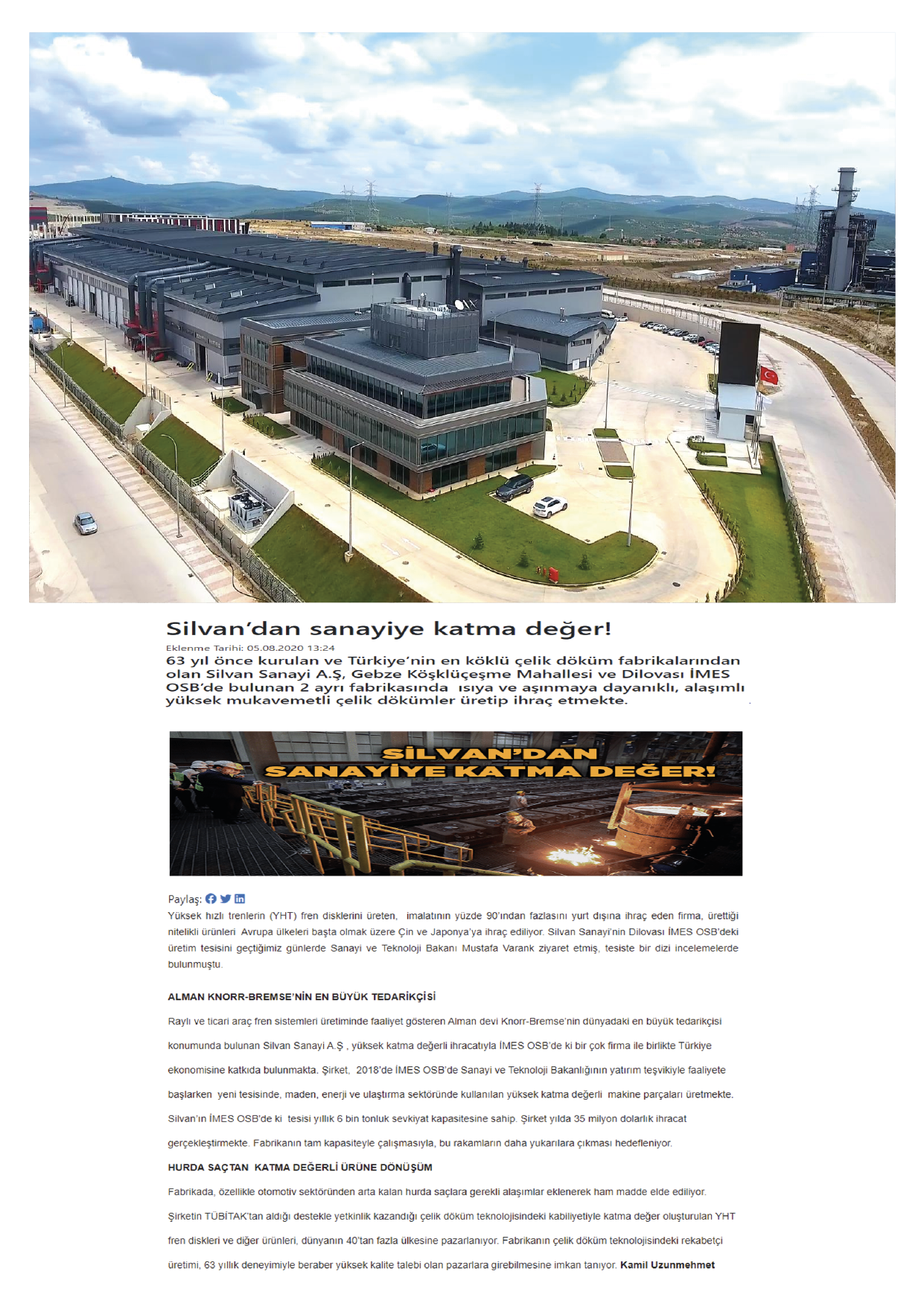 Silvan Celik Dokumhane Ve Talasli Isleme Tesisi