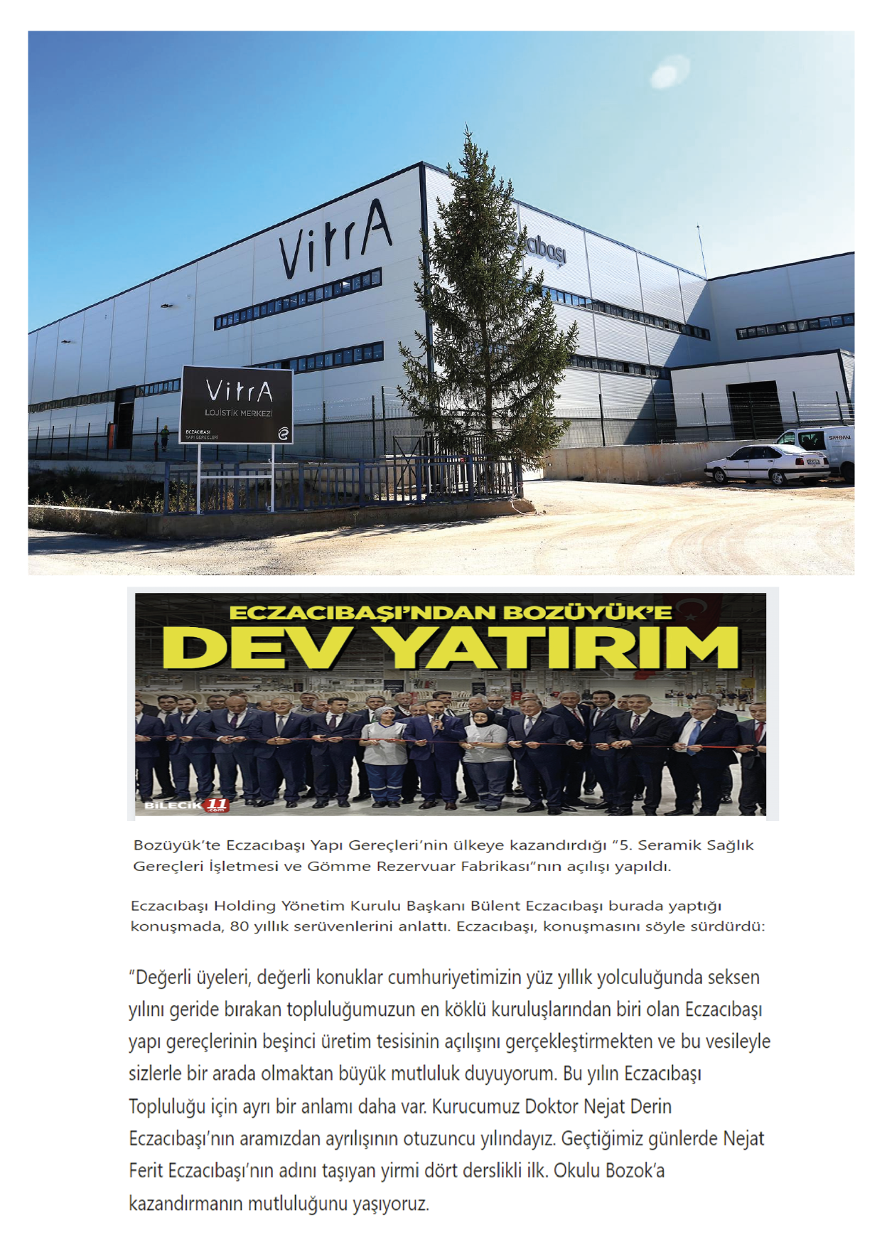 Eczacibasi Yapi Gerecleri Eky Depo Binasi Insaati