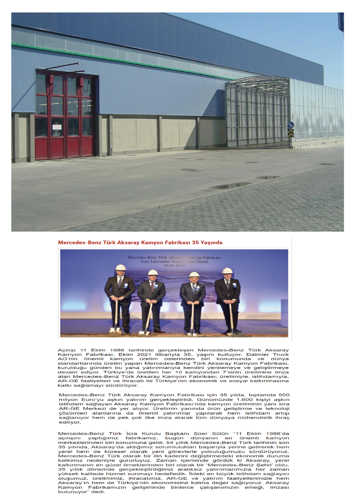 Mercedes Benz Turk A.S. Finish Binasi Insaati