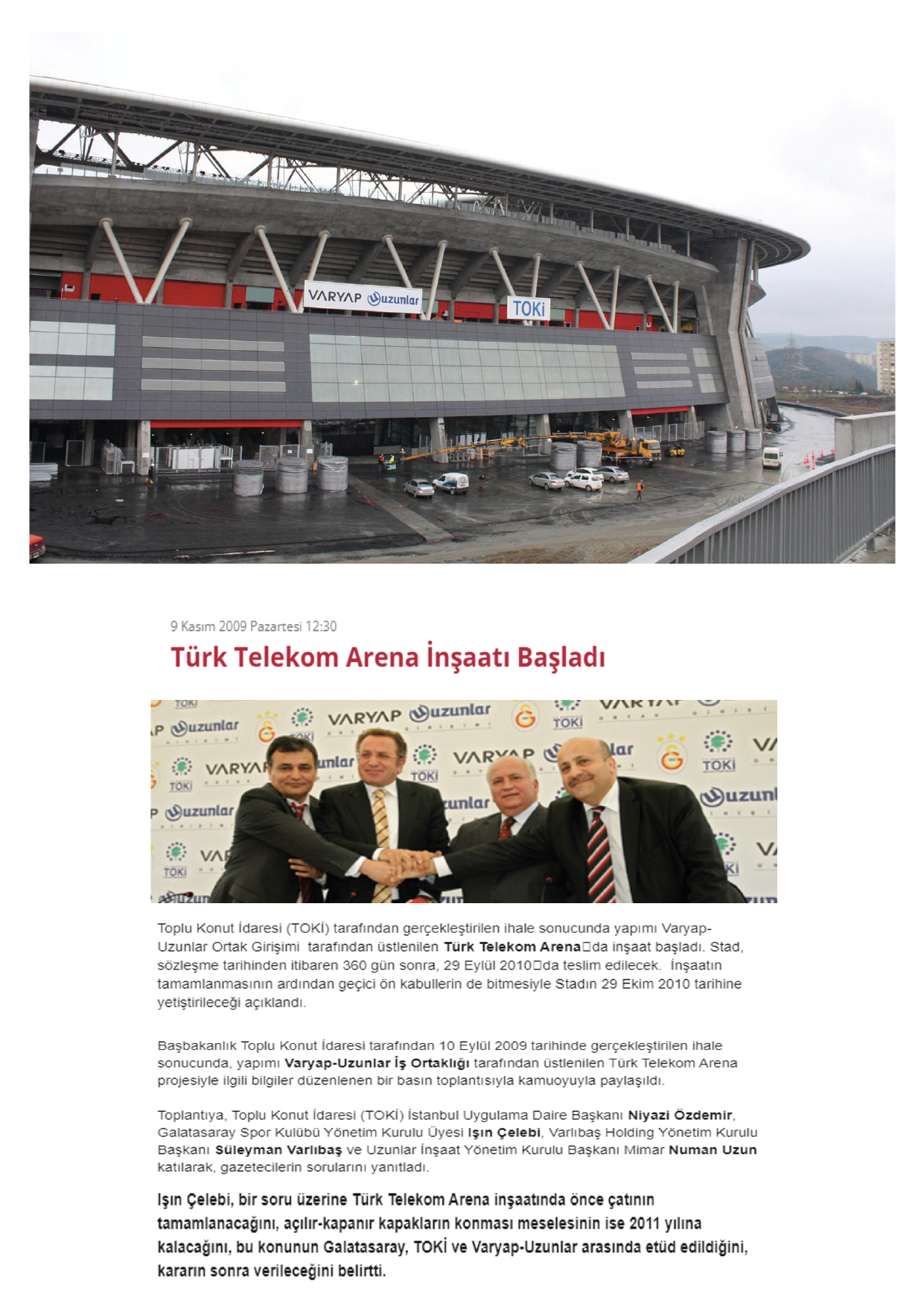 Turk Telekom Arena Stadyum Insaati Ince Isleri