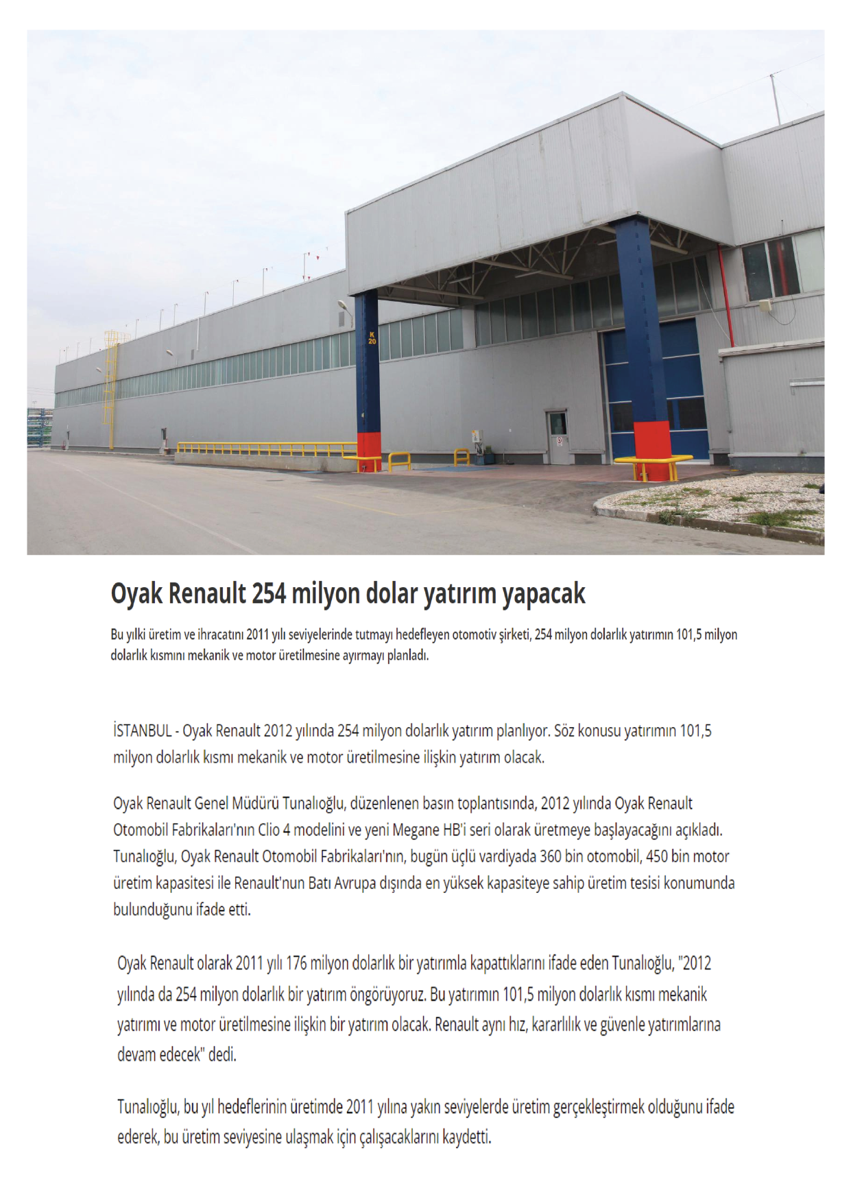 Oyak Renault V4 Aku Binasi