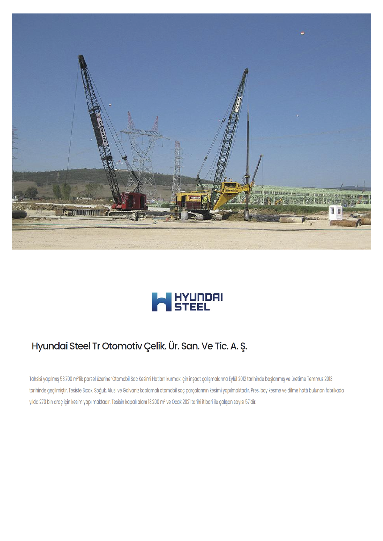 Hyundai Hysco Otomobil Celik Parcalari Uretim Tesisi Zemin Islahi