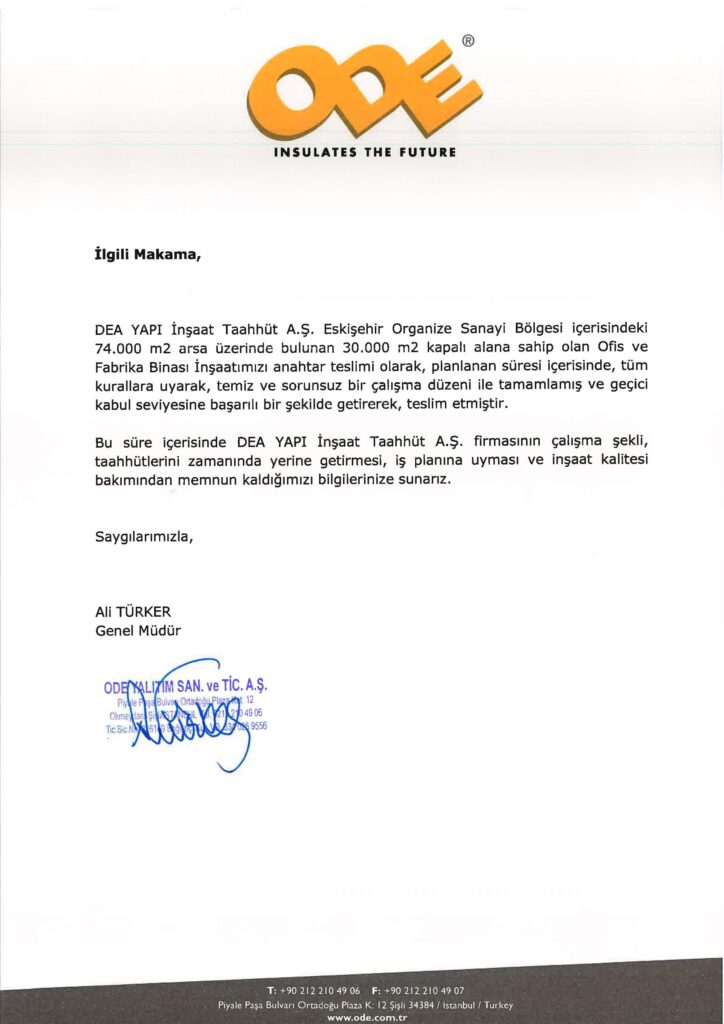 İş Bitirme Belgeleri